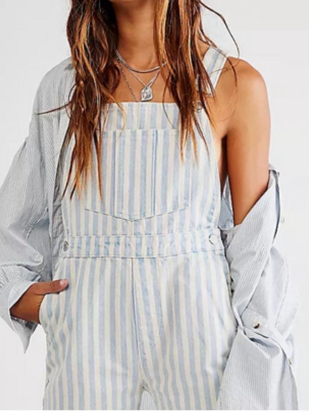 ROLLA'S Original Straight Overalls in Sky Stripe